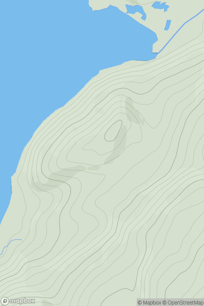 Thumbnail image for Cnoc Mor [Loch Fyne to Bute and the Firth of Clyde] [NS005945] showing contour plot for surrounding peak